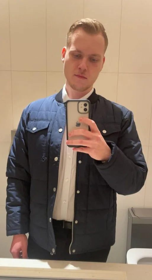 Konrad during his finance job after regaining 10kg in six months